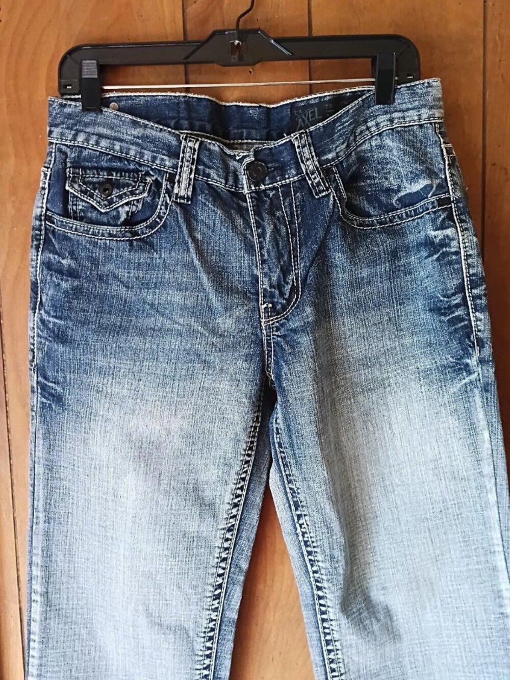 Axel Men’s Jeans 30x32 Relaxed Straight Leg Medium Wash Blue Denim - Picture 2 of 6